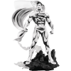 Superman - John Byrne's Superman Black & White Version 1/8th Scale PVC Statue